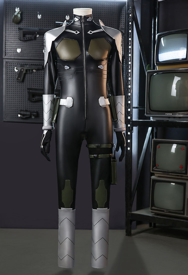 Monster No.8 Kafka Hibino Cosplay Costume Jumpsuit with Shoulder Armor Accessories