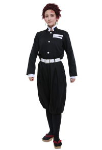 KNY Demon Fighter Demon Killing Corps Black Team Uniform Cosplay Costume
