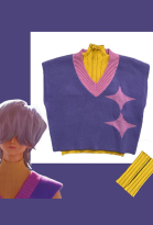 Kpop Slayers The Boys Periwinkle Hair Man Cosplay Costume Vest and Inner Layer with Sleeves