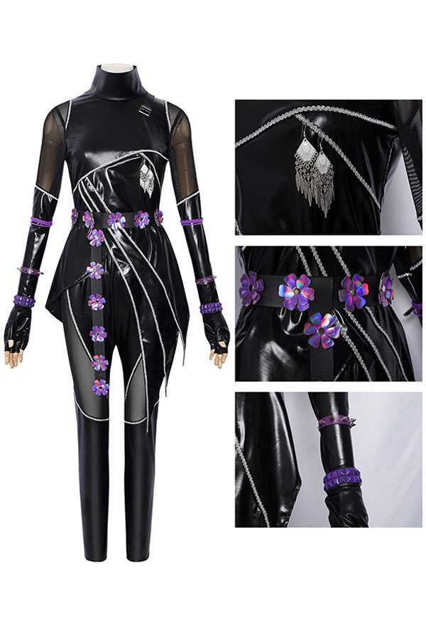 Kpop Slayers Main Dancer Black Battle Outfit Cosplay Costume
