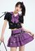 Woman Harajuku Plaid Pattern JK Uniform Cupcake Pleated Skirt Cosplay Costume Outfit