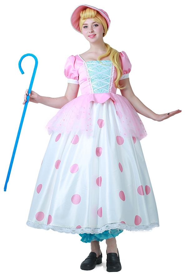 Toy Story Little Bo Peep Cosplay Kleid Kostüm mit Hut