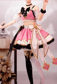 Lovelive x Granblue Fantasy Yazawa Nico Cosplay Costume Top and Skirt with Sleeves and Hair Crown
