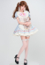 1/3 Delusion Kawaii Cute Alice Maid Outfit Blue Lolita Dress and Apron Bowknot Cosplay Costume
