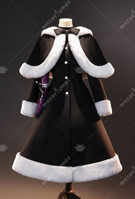 Love, Chunibyo & Other Delusions Takanashi Rikka Cosplay Costume Winter Coat and Cape with Eye Mask and Bag