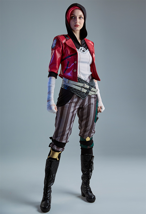 LOL Arcane Vi Cosplay Costume Jacket Pants with Complete Accessories