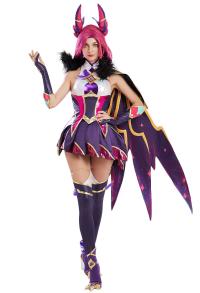 Xayah Cosplay Costume Star Guardian Outfit with Cape