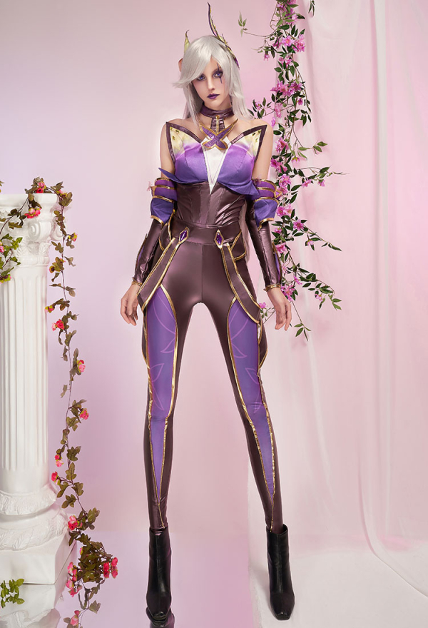 LOL Prestige Faerie Court Katarina Skin Cosplay Schmetterling Haar Zubehör Top Hose Gürtel Cosplay Kostüm