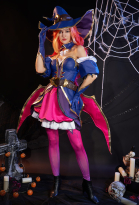 LOL Miss Fortune Bewitching Skin Cosplay Costume Top and Skirt with Hat and Gloves