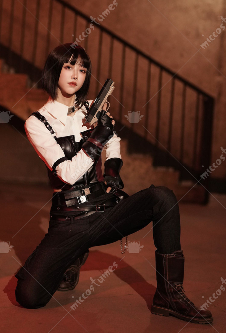 Love and deepspace Cosplay Costume MC Hunter Suit  Shirt and Vest with Trousers and Gloves
