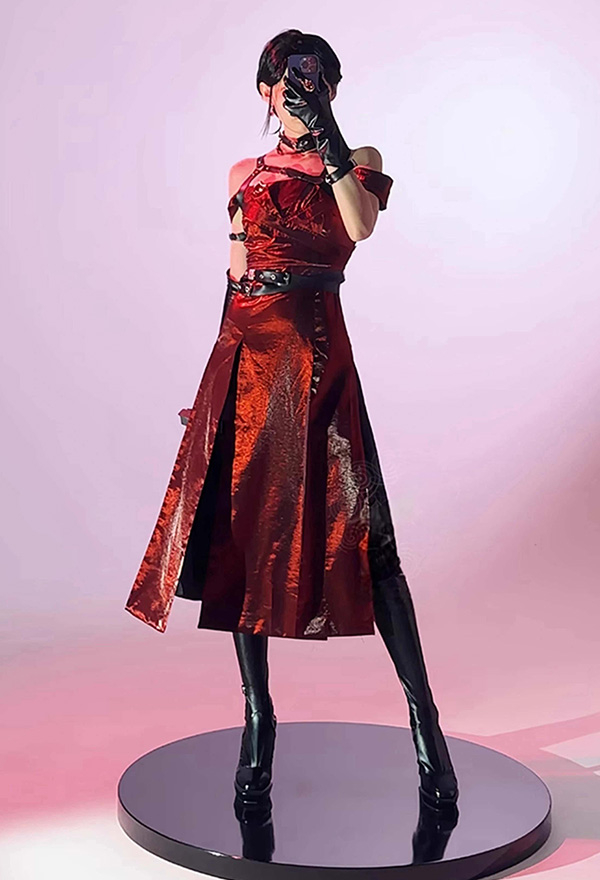 open lace back dress California Costumes Red Queen Cosplay Dress Adult Costume, Small main image 1