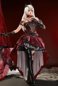 Love and Deepspace Cosplay Costume MC Combat Outfits Scarlet Passion Abysm Sovereign Top Skirt Set