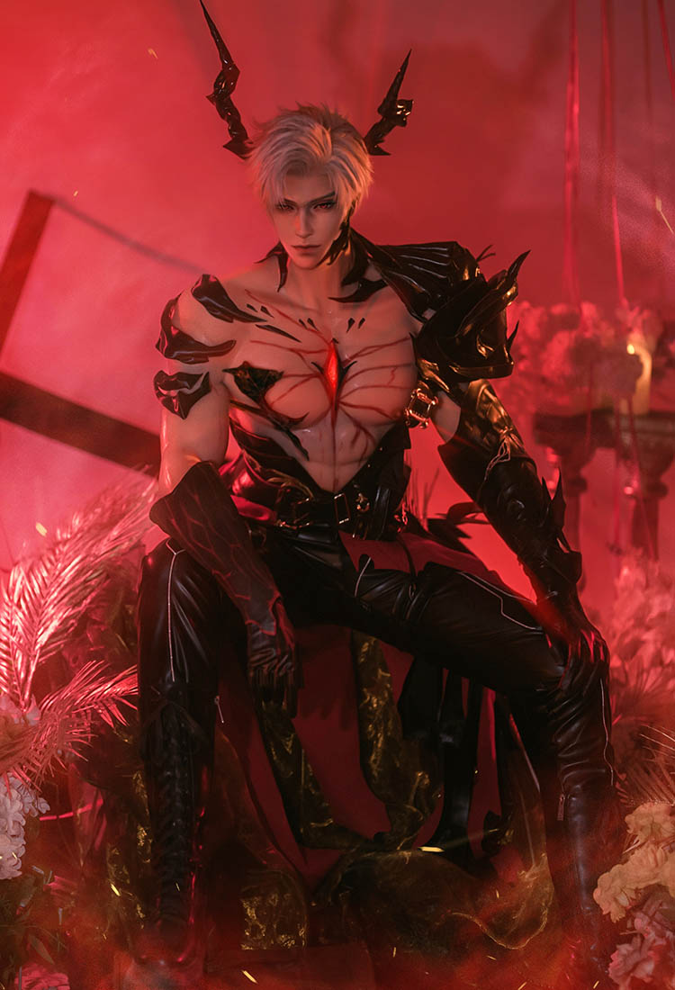 Love and deepspace Sylus Abyssal Sovereign Cosplay Costume Full Set Pants with Shoulder Armors