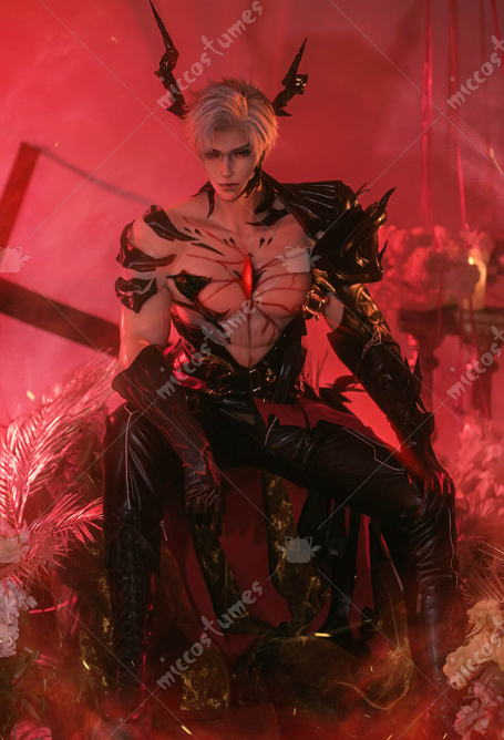 Love and deepspace Sylus Abyssal Sovereign Cosplay Costume Full Set Pants with Shoulder Armors