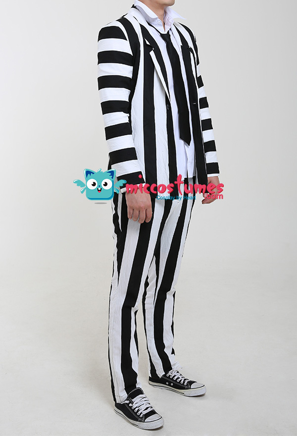 Striped Suit Black And White Vertical Striped Jacket Beetlejuice