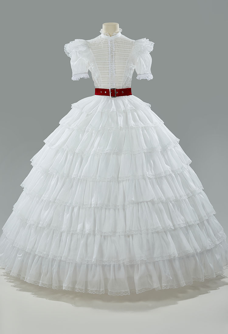 Rococo Vintage Ball Gown Set Women Retro Costume Top and Skirt with Belt Brooch