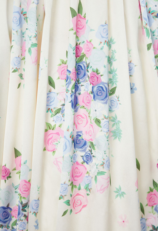 Women 1950s Dress - Vintage Retro Floral Cocktail Swing