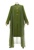 Medieval Renaissance Elf Knight Costume Vintage Embroidered Coat with Shawl