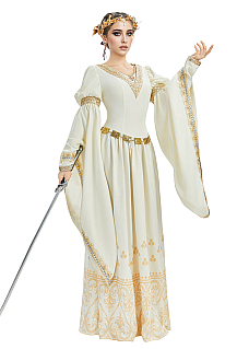green emerald velvet dress White Medieval Dress Celtic gown elven dress  Cosplayrr