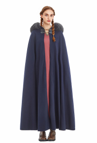 Medieval Viking Style Cloak Renaissance Vintage Hooded Cape