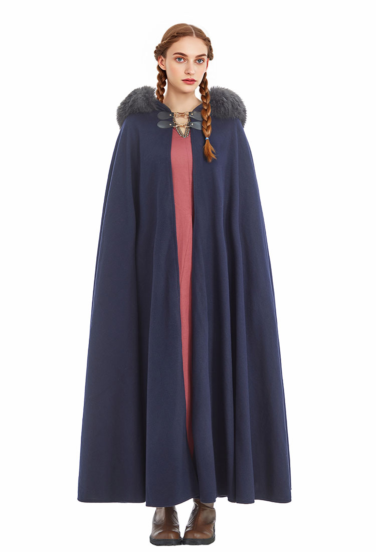 Medieval Viking Style Cloak Renaissance Vintage Hooded Cape
