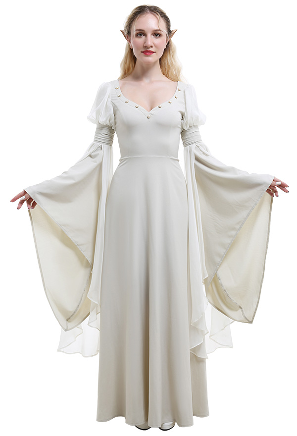 Medieval Fantasy Handmade Retro Costume Historical Fairy Elf Dress