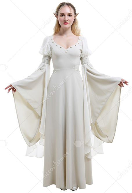 Medieval Fantasy Handmade Retro Costume Historical Fairy Elf Dress