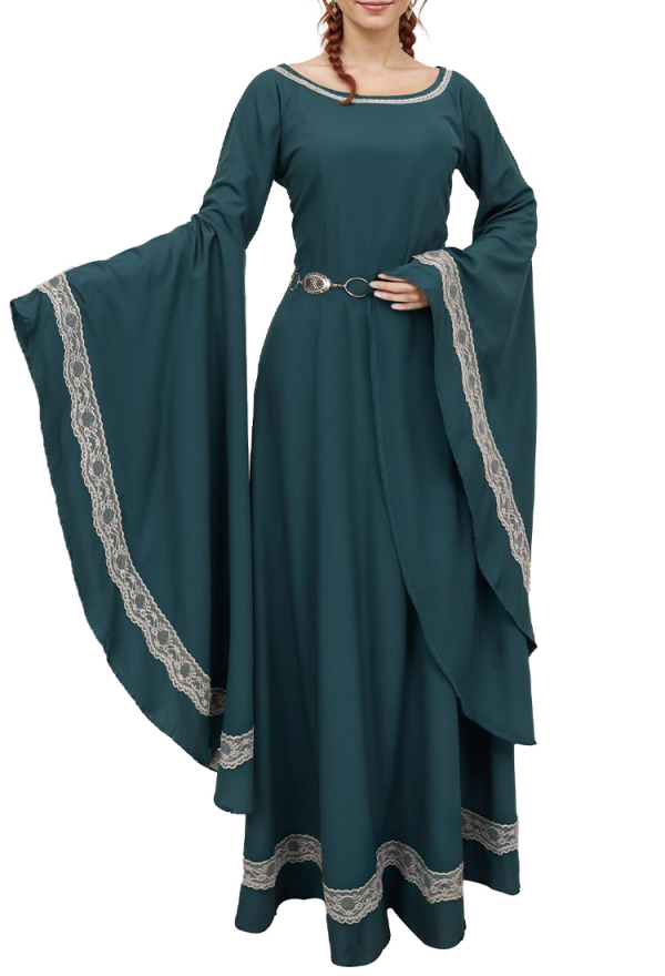 Green Historical Retro Dress Gown - Medieval Renaissance Costume | Top  Quality Dress for Sale