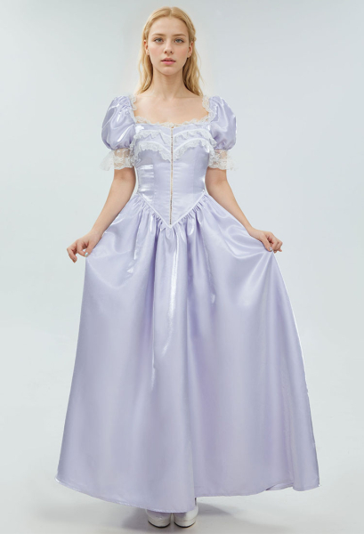 open lace back dress Satin Princess Dress main image 0