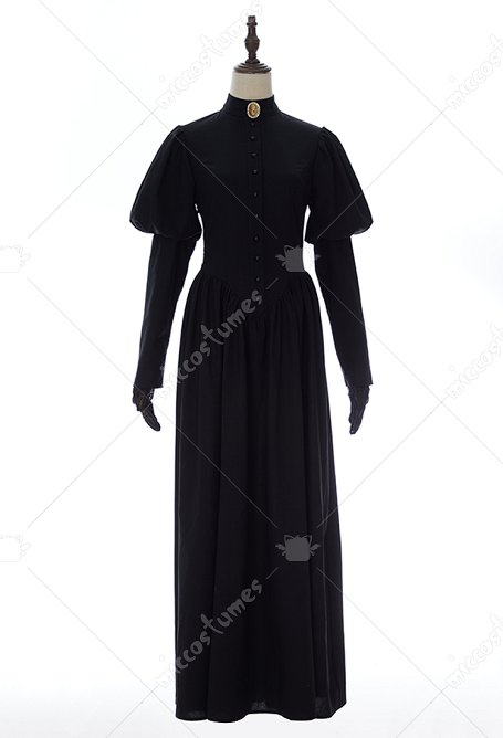 Fiamll Robe Maxi Regency Pour Femme - Robe Empire Volants Victorienne Bal Gala Fête
