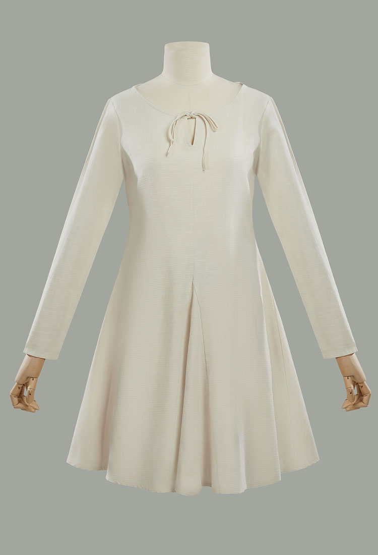 Medieval Vintage Underdress Simple Long Sleeve Short Under Dress