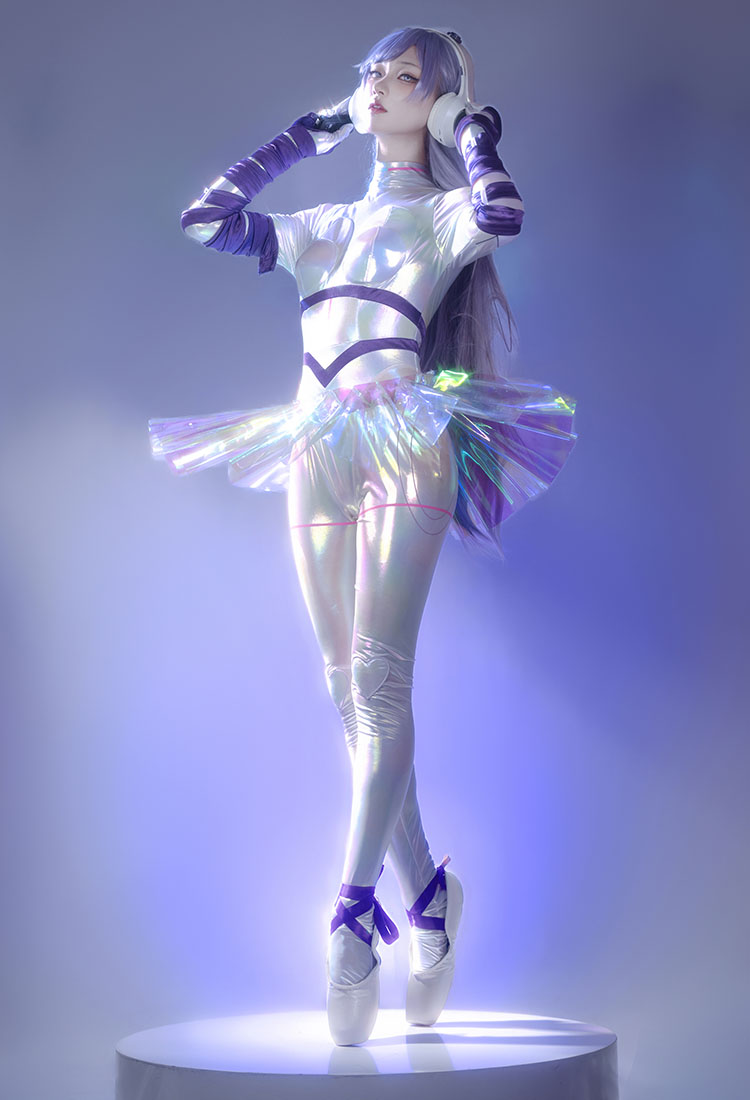 Muse Dash Marija Cosplay Costume Ballerina Suit Jumpsuit with Skirt and Hairband