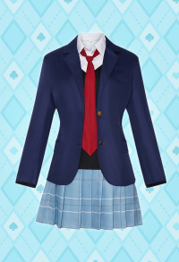 My Dress Up Dear Marin School Uniform Cosplay Costume Lining and Skirt with Coat and Tie