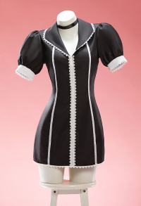 My Dress Up Dear Marin Cosplay Costume Black Lace-trimmed Nurse Uniform Dress with Nurse Cap and Necklace