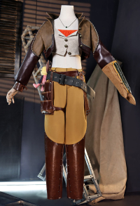 Monster Hunter Wilds Gemma Cosplay Costume Lining and Jacket with Pants and Gloves