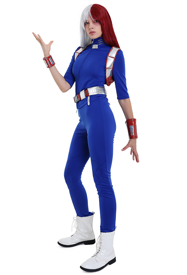 My Hero Academia Costume de Cosplay Shoto Todoroki Uniforme Version Féminine