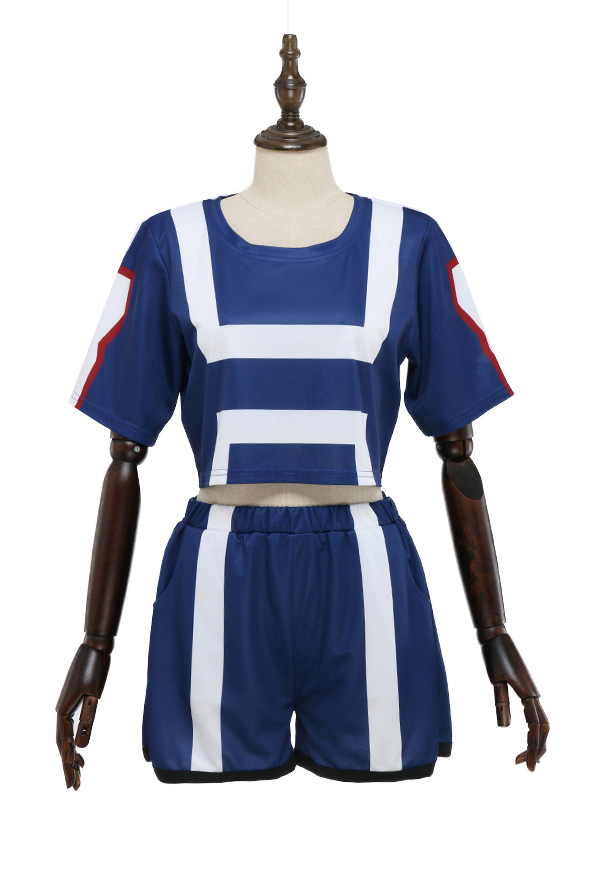 My Hero Academia Cosplay U.A High Costume de Gym Vêtement de Sport Top et Culotte Version pour Femmes