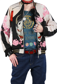 MHA Katsuki Bakugou Hero Magazine Style Printed Jacket Daily Uniform Cosplay Costume