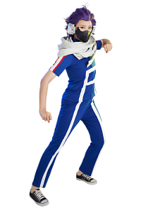 MHA Hitoshi Shinso Cosplay Costume Top and Trousers with Scarf and Mask