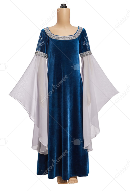 Medieval Renaissance Dress Vintage Dress Velvet Maxi Dress for Girls