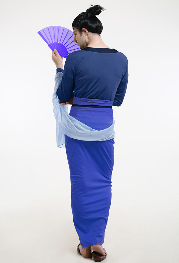Adult Men's Costume - Blue Chinese Fun Mulan Style Dress | Men's Dress for Sale Adult Men's Costume - Blue Chinese Fun Mulan Style Dress | Men's Dress for Sale