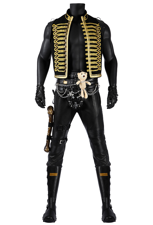 Mad Max Dementus Cosplay Kostüm Mantel und lange Hose mit Gürtel Handschuhen