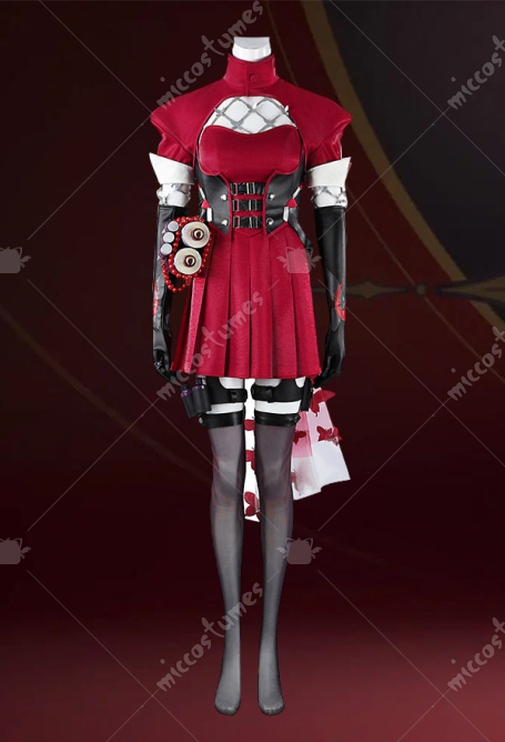 Rival Girl Ninja Girl Blood Kariudo Cosplay Costume New Skin Red Dress Suit