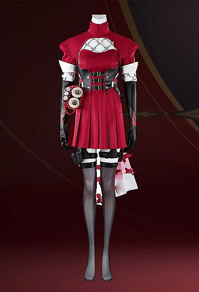 Rival Girl Ninja Girl Blood Kariudo Cosplay Costume New Skin Red Dress Suit
