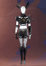 Rival Girl Super Heroine Sword Girl Cosplay Costume Top Shorts Full Set with Shoulder Armor