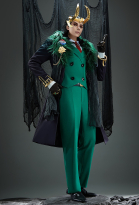 Rival Girl Lokki President Cosplay Costume Shirt and Vest with Trousers and Coat