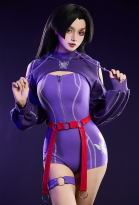 Rival Girl Derivative Yoga Wear Set Bodysuit with Short Hoodie Cover and Belt