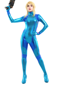 Metroid Samus Aran Zero Suit Bodysuit Jumpsuit Spandex Suit Cosplay Costume