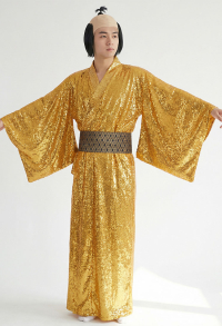 Ken Stage Outfit Men Costume Kimono with Wig and Belt