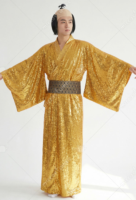 Ken Stage Outfit Men Costume Kimono with Wig and Belt